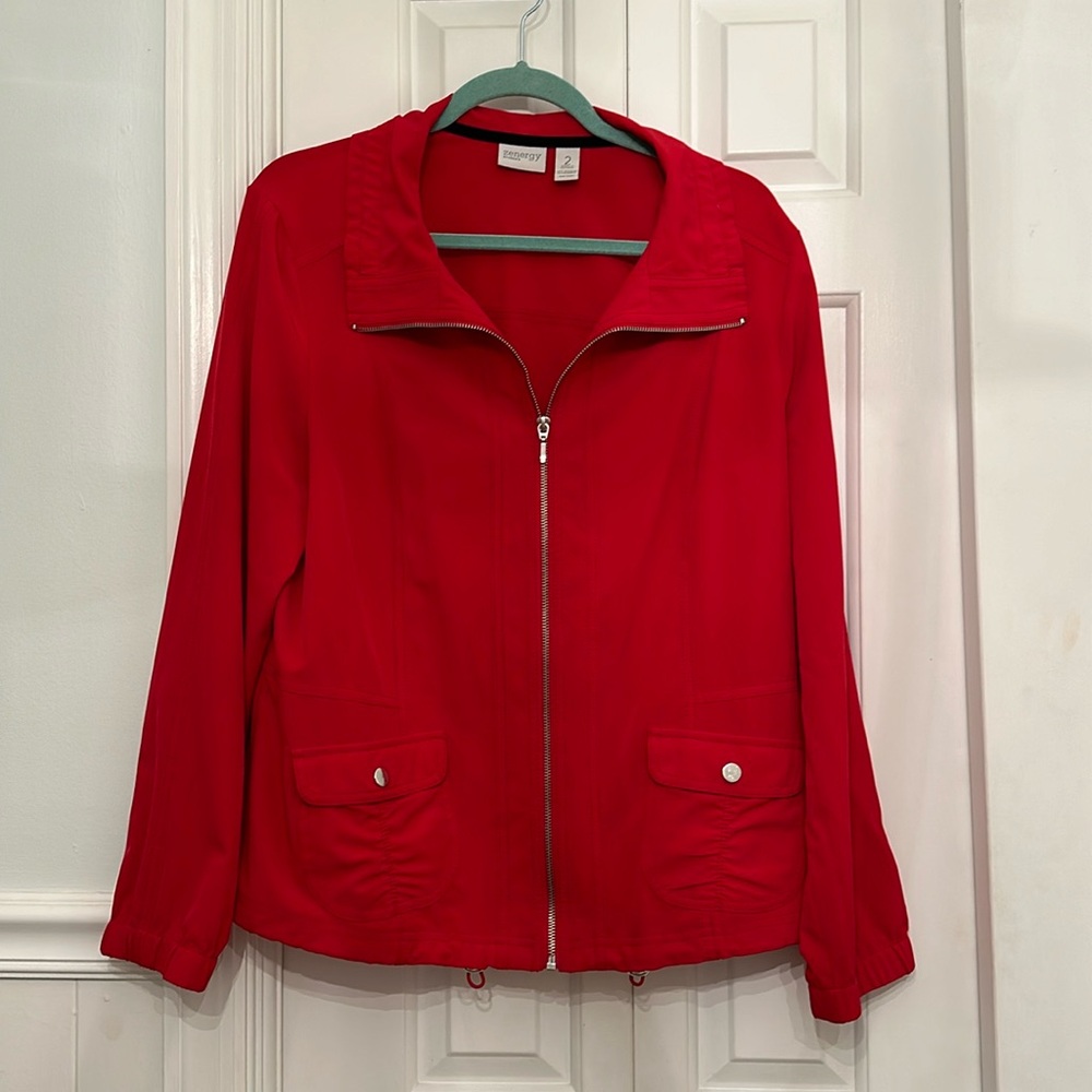 Zenergy by Chico’s Red Zip Jacket